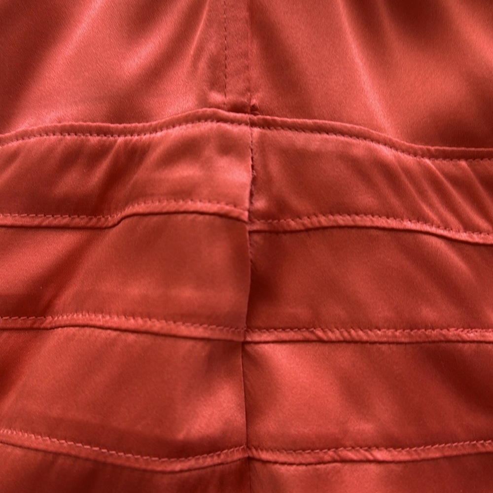 Arden B Orange Corset Strapless Sweetheart Neckline Silk Top Lined Side Zip XS - Picture 6 of 7